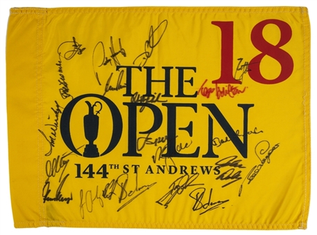 2015 British Open Multi-Signed Flag (JSA)